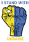 LUOSFUH Aufkleber Ich stehe mit Ukraine Aufkleber Stop-War Support Ukraine Statement Sticker 10 Stück Spreadshirt We Stand with Ukraine Frieden Faust Autoaufkleber D