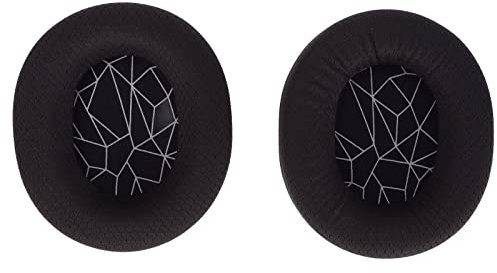Annadue Ersetzen Headset Ohrpolster für Arctis 3/5/7, ARCTIS 9, ARCTIS 1, ARCTIS Pro Headset.(Schwarze Ohrpolster mit weißem Siebdruck)