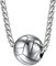 FaithHeart Edelstahl Kette mit Volleyball Anhänger für Herren Jungen Hip pop Charm Sport Schmuck mit Geschenkebox für Weihnachten Geburtstag