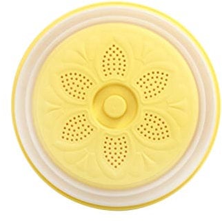 Microwave Cover Microwave Plate Covers Bacon Crisper with lid Foldable Microwave Cover Drain Basket Fruit Vegetables Basket Food Cover (Yellow)