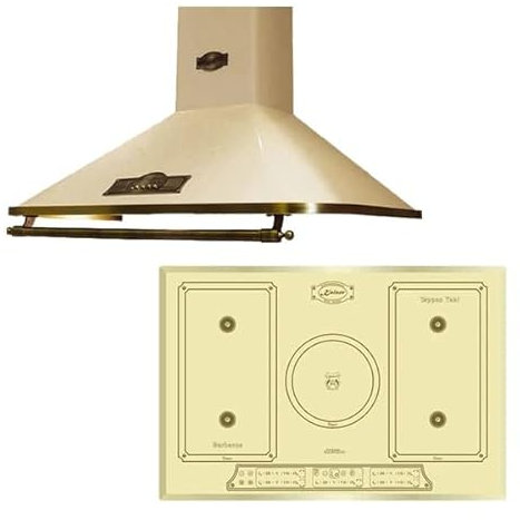 Kaiser Empire KCT 7797 FI ElfEm Retro Induktionskochfeld 77cm +Kaiser Retro Designer Dunstabzugshaube A 9315 ElfEm 90cm/Wandhaube EMPIRE