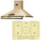 Kaiser Empire KCT 7797 FI ElfEm Retro Induktionskochfeld 77cm +Kaiser Retro Designer Dunstabzugshaube A 9315 ElfEm 90cm/Wandhaube EMPIRE