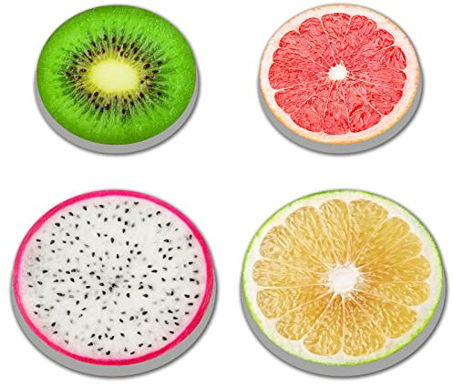 Fruit Concepts Round Metal Hob Covers Set of 4 Stove Cooker Hob Covers for Cookers Gas Stove Protector Cookware Accessories Modern Cooktop Decor