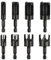 Rocaris 8 Pack Wood Plug Cutter Drill Bit Set, Straight and Tapered Taper Cutting Tool 1/4, 5/8, 3/8, 1/2, 1/4 Inch Hex Shank, Black