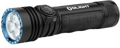 OLIGHT Seeker 4 Pro LED-Taschenlampe, 260 m Reichweite, 4600 lm und 16895 CD (schwarz CW)
