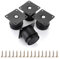YOYEAH Lot de 4 pieds de meubles de 5 cm en acier inoxydable, pieds réglables pour meubles, pieds d'armoire, pieds métalliques réglables en hauteur, pour chaises, tables et canapés, faciles à
