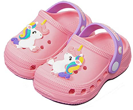 Meik Mangni Sabots et Mules Enfant Sandales de Plage Fille Garçon Respirante Pantoufles Maison Chaussures de Jardin Clog Rose 25/26 EU