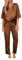 Ekouaer Short Pyjama en Soie Femme Pyjamas Femme Ete Satin Manches Courtes Vêtements de Nuit 2 Pièces Sleepwear Brun Clair M