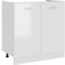 Générique Armoire de Plancher évier Blanc Brillant 80x46x81,5cm Aggloméré,Meubles,Armoires & Meubles de Rangement,Meubles de Cuisine,22 kg,Blanc,801201