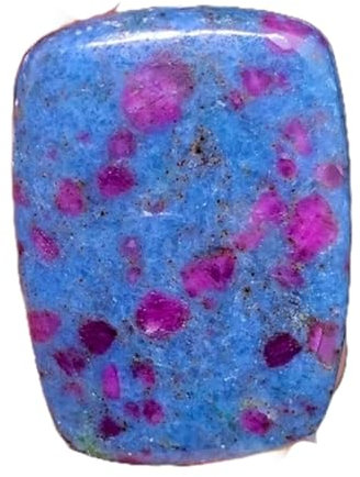 Gems_Hub 1 pièce de rubis naturel Kyanite Baguette Cabochon 37 x 26 x 4 mm pierre précieuse en vrac pour la fabrication de bijoux (bricolage, bague, pendentif, collier) | GH_NAT_04344, 37X26X4mm,