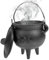 Chaudron en fonte en fonte, chaudron en fonte avec couvercle et poignée Halloween 3.94x2.95x2.95 poudain Cougie décorative Brandle Burning Witchcraft Pot de chaudron, lune, sorcières Chaudron