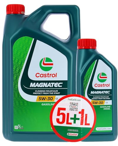 Castrol Huile Moteur Magnatec 5W-30 C2, 5+1L