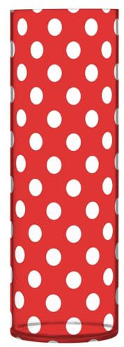 Blumenvase aus Kunststoff, mit weißen Punkten, roter Hintergrund, 30 cm, kleine Blumenvase, dekorative Vasen für Büro, Zuhause, Küche, Wohnzimmer, Dekoration