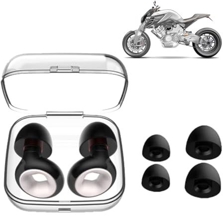 Artvive Ohrstöpsel Motorrad,Motorrad-Ohrstöpsel Wind, Gehörschutz Motorradfahrer, 24 dB, Reduzieren Windgeräusche, Motorrad Ohrstöpsel, Ohrstöpsel Motorrad (Schwarz)