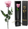 Yamonic Infinity Rose mit Stiel Geschenke für Frauen,Echte Rose Geburtstagsgeschenk für Frauen, Ewige Rose in Geschenkbox Geschenke für Mama,Konservierte Blume Frauen Geschenk Weihnachten, Rosa Rose