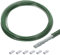QUARKZMAN 30m Cable de Acero Inoxidable 304, 1.5mm OD Carrete Kit de Cuerda de Alambre con 6pcs Doble Orificio Aluminio Mangas PVC Recubierto para Cuerda Tendedero, Suspensión, Planta, Verde