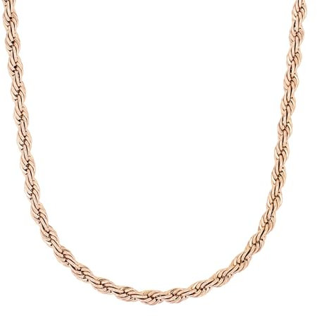 s.Oliver Halskette Edelstahl Damen Halsschmuck, 45+5 cm, Roségold, Kommt in Schmuck Geschenk Box, 2038846