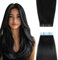 YILITE Invisible Tape Extensions Echthaar,Jet Black 30cm 20 Stück 40g Gerade Remy Echte Menschliches Haar Tape in Seidig Haarverlängerungen (30cm #1 Jet Black)