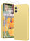 HuwaiH 3 in 1 Hülle für iPhone 11,Liquid Silikon Hülle mit 2 Stück 9H 0.33mm Panzerglas, Upgraded Kameraschutz, Soft Mikrofaserfutter Kratzfeste Stoßfeste Handyhülle für iPhone 11(Gelb)