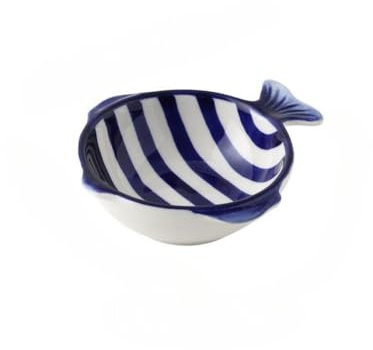 Niedlicher Kleiner Fischteller Handbemalte Unterglasur Farbige Fischförmige Schale Kleine Einweichschale Geschmacksschale Essigschale Sojasaucenschale Snackschale (Stil 3,120 ml / 4,05 oz)