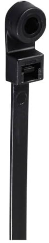 TRU COMPONENTS TC-12814176 Kabelbinder 400 mm 7.6 mm Schwarz mit Schraubsockel, UV-Witterungsstabil 100 St.