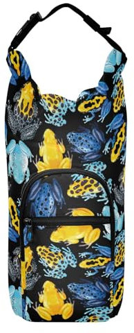 linqin Vivid Tropical Frogs Wasserflaschen-Schultertrage, verstellbare Wasserflasche, isolierter Halter, Wasserflaschenhalter, passend für 20/24/32/1,2 l Flaschen