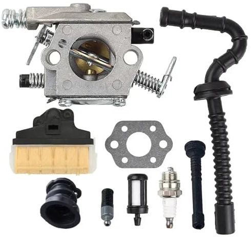AOIUU Compatible con carburador Stihl MS250 021 023 025 MS210 MS230, repuestos de sierra MS 250, kit de ajuste de filtro de aire de carburador.