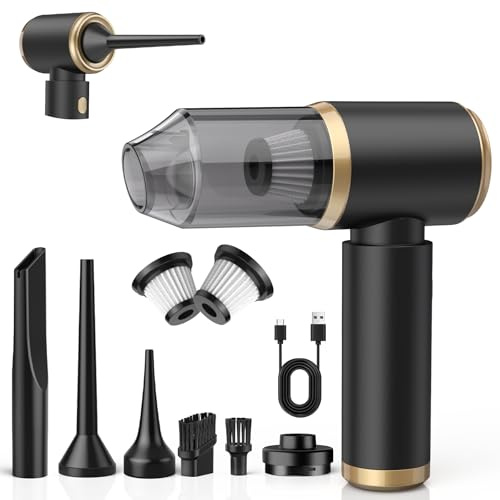 ONEWEST Handheld Vacuum Cleaner,15000Pa Portable Vacuum Cleaner,120W USB Rechargeable Car Vacuum Cordless,Multifunctional Small Cacuum Cleaners for Car, Home,Kitchen
