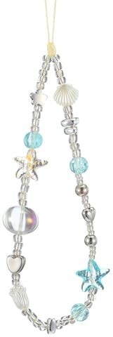 Yolev Beaded Camera Wrist Strap Cute Camera Charm Strap Blue Digital Camera Wrist Strap Charm Lanyard for Phone Bag Keychain Accessories