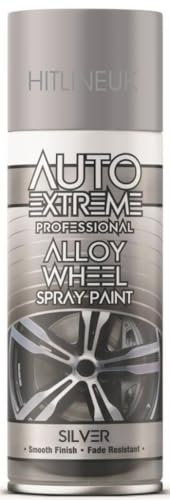 HitlineUK 400ml Alloy Wheel Silver Matt Spray Paint | Corrosion Resistant | Restore & Refurbish with Silver Spray Paint | Ideal for Alloy Wheels