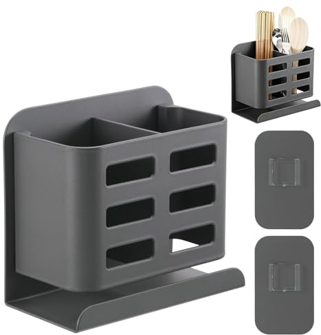 Wall Mounted Toothbrush Holder Detachable Aluminum Shaver Storage Rack | No Drilling Required, Detachable Self-adhesive Hanging Bracket Toothbrush Razor Storage Holder