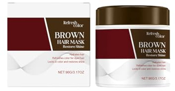Strahlende braune Haarmaske – 90 g. Eine pflegende Maske mit vielen Vorteilen für coloriertes Haar, die Feuchtigkeit spendet, glättet und die leuchtende Farbe erhält.