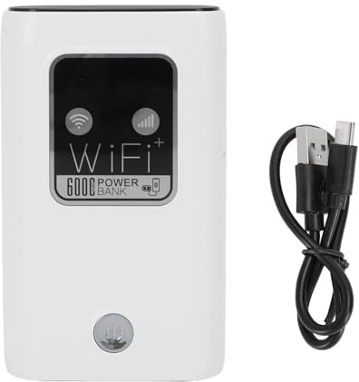 Keenso Tragbares WLAN, Mobiler 4G-Router, 300 Mbit/s Geschwindigkeit, 6000 MAh-Akku, Ideal für Büros und Reisen mit Mehreren Benutzern