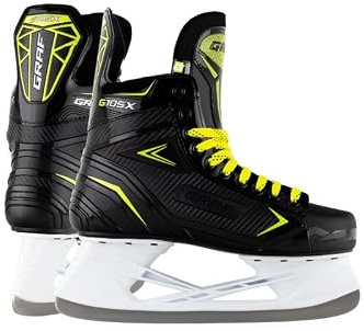 Graf Schlittschuhe G105X Schwarz Gelb Eishockey
