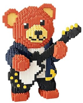 YILETKC Mikro Bausteine Sets, 2000 Teile Gitarre-Bär Klemmbausteine Modell Bausatz, DIY Mini Modular Bausteine Architektur Spielzeug Modell, Geschenk für Teenager und Erwachsene