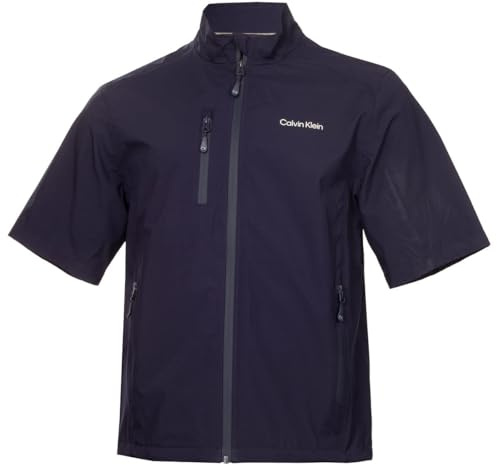 Calvin Klein Mens Acres Short Sleeve Waterproof Jacket - Navy - XL