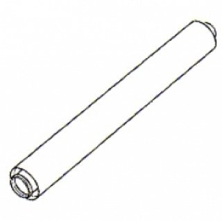 Viessmann 7373223 Vitodens SC 0.5 Metre Flue Extension Pipe, White and Black