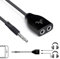 Avantree Diviseur Jack 3.5 mm pour Casque Audio, Câble Adaptateur en Y AUX Stéréo pour Casques Audio/Écouteurs, Compatible iPhone Samsung Smartphones Tablettes Lecteurs MP3-Noir