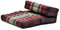Leewadee Faltbarer Meditationssitz Yoga Sitzkissen platzsparendes universelles Meditationsset ökologisches Naturprodukt, Kapok, 50 x 70 cm, Braun Rot
