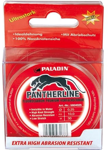 Paladin Fluorocarbon Schnur 30m 0,40mm 21kg - Vorfach Schnur für Spinnvorfach zum Spinnfischen oder Pilken auf Dorsch, Pilkvorfach Vorfach zum Meeresangeln
