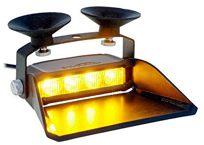 LED-MARTIN® S4 Straßenräumer – Lichtfarbe GELB - für den professionellen Einsatz, ECE-R65 Typengenehmigung, Frontblitzer mit 19 Blitzmuster, 12V/24V, 3 Meter Anschlusskabel