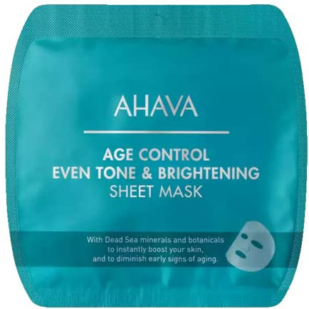 AHAVA Time to Smooth Age Control - Even Tone and Brightening Maske 1 Stück - Sofortigen Glanz, Ebenmäßigen Hautton, Glättung von Falten und Aufhellung Müder Haut