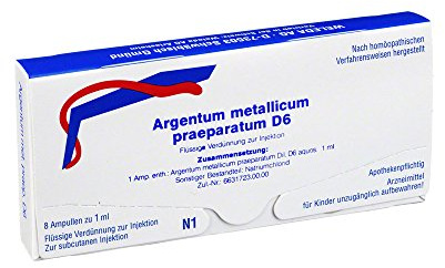 Argentum Metallicum Praeparatum D6, 8 St