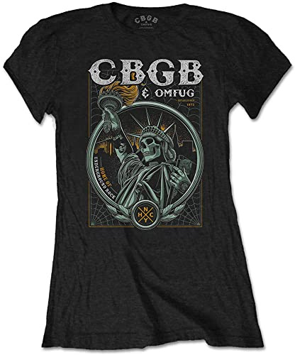 Rock Off Officially Licensed Products Women's CBGB Liberty T - Shirt (Pack of 1)