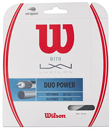 Wilson Unisex – Erwachsene Duo (ALU 125 & NXT Power 16) Strings, Natural und Silver