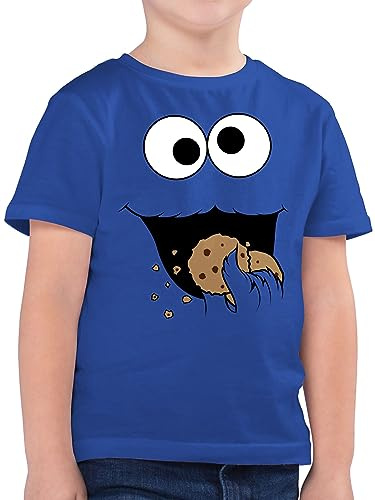 Shirtracer - Kinder T-Shirt Jungen - Karneval & Fasching - Keks Monster I Krümelmonster I Cookie Monster