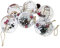 BESTOYARD Weihnachtskugel mit Tannenzapfen Beeren Klar Schneekugel Design Weihnachatsbaum Anhänger Weihnachtsbaumschmuck 5 Stück