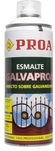 GALVAPROA SPRAY DIRECTO SOBRE GALVANIZADO. Beige Ral 1024. 400 ML. Pintar galvanizado sin necesidad de imprimación.