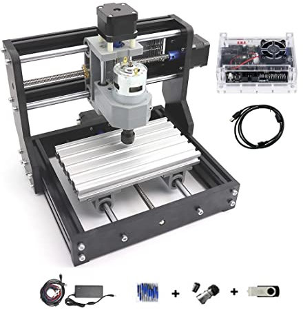 CNCTOPBAOS 1610 PRO Mini CNC Router Kit, 3 assi Desktop GRBL Control DIY Engraver Incisore Incisione, Incidere su Acrilico, PVC, PCB, Plastica, Fresatrice per taglio del legno