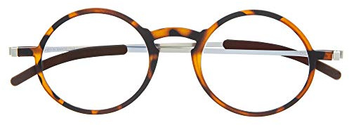 DIDINSKY Ultradünne Verschreibungspflichtige Lesebrille für Männer und Frauen. Sehr Leichte Presbyopie-Brille mit Blaulicht-Schutzgläsern - MACBA ROUND/SQUARE (Havana, 1.5, x, ROUND)